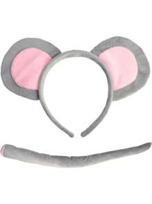 4pcs Mouse Costume Set Animal Masquerade Party Holiday Rave Party Accessories Cosplay Props Prom - Pink - View 4