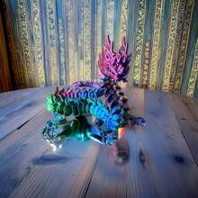 1pc Unique 3D Printed Dragon Sculpture - Flexible, No-Power Needed Plastic Home Decor & Collectible Figurine - Ideal Gift For Friends