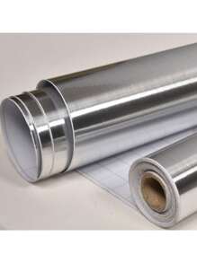 1 卷银色拉丝家具翻新贴纸镜面 PVC 壁纸自粘壁纸波音金色薄膜防水墙贴家居装饰礼物生日毕业房间装饰墙面装饰浴室装饰卧室装饰房间装饰用品客厅装饰房屋装饰家居装饰客厅墙纸 - 多色 - 查看 14