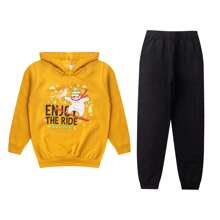KIT 4 BASIC BOY'S SWEATSHIRT SETS - COAT WITHOUT POCKET AND SWEATSHIRT PANTS (SIZES 1 TO 8) - 彩色 - 查看 5