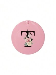 This Convenient Sliding Mini Mirror Is Printed With Floral Letters A-Z, Which Can Be Used As A Mini Powder Compact Mirror, Portable Makeup Mirror, Vanity Mirror, Travel Mirror, And Mini Handheld Mirror. Suitable For Daily Use, Travel, And Gatherings, It Makes A Cute And Fun Little Gift.,Giveaways,Travel,Cheap Stuff,Travel Essential - Pink - View 14