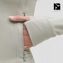 Lululemon Define Cropped Jacket Nulu-For Yoga Gym Running-Sweat-Wicking-Yoga-All Seasons Sport-Spring/Summer-Autumn/Winter-Prefect Thanks Giving Day & Chrismas Gift - Jade Grey - 查看 5