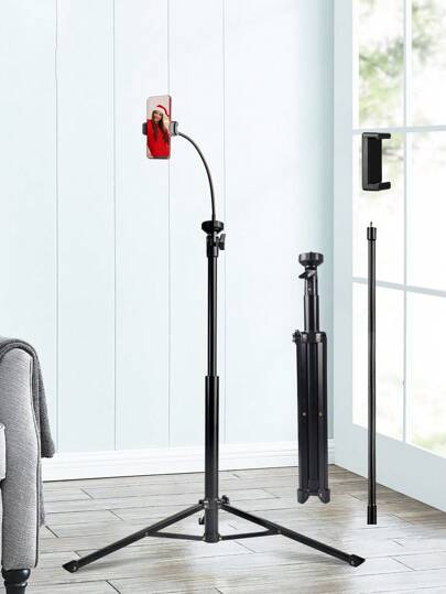 Multi Functional Mobile Phone Tripod, 360 ° Rotating Desktop Phone Tripod With Flexible Bending Rod, Delivery Phone Clip, Selfie Live Streaming Device Compatible With IPhone And Android Phones. The Phone Is Suitable For Live Streaming, Video, Family Gatherings, Christmas Party Shooting, Handheld Selfies, Outdoor Activities, Interviews, Etc