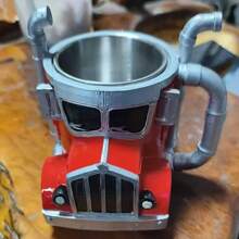Taza de café con forma de camión semi, taza de café de acero inoxidable con diseño creativo de camión, taza de café con forma de tráiler, regalo para amantes del café y los camiones para el Día del Padre - Multicolor - Ver 10