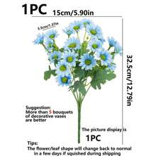 1/3/6pcs Romantic Premium Artificial Daisy Flowers Centerpieces Plastic Flowers Silk Bouquet For Wedding Room Home Hotel Party Event New Years Gifts Handheld Flower Arrangement For Valentine's Day Wedding/Home/Bedroom/Living Room/Table Decoration/Bride's Bouquet/Outdoor Garden Birthday Graduation,Fall Decor,Autumn - Multicolor - View 3