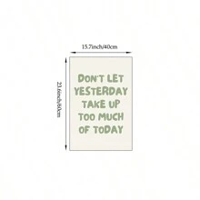 1 幅积极正面的墙面艺术画，鼠尾草绿色帆布印刷画，印刷海报，复古美学装饰，适用于卧室、客厅或办公室、公寓装饰，无框或带框 - 彩色 - 查看 10