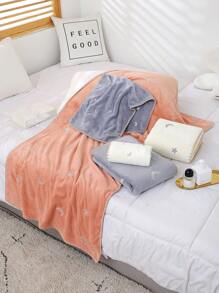 1件套毛巾/浴巾（1条浴巾+1条面巾），珊瑚绒材质，星月刺绣，钩编工艺，厚实吸水柔软面巾/浴巾套装，家居浴室适用，女士情人节礼物，生日礼物，男女朋友家居浴室装饰，秋季装饰，返校季装饰，美容院家用浴室浴巾，美容院、酒店、运动、家居必备，毛巾，护肤浴巾