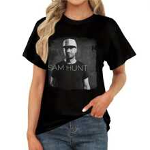 HQZOOMEE Women'S Short T-Shirt Sam Hunt Singer, Funny T-Shirts, Wear Fashionable, For Everyday & Outdoor Wear - màu đen - Xem 1