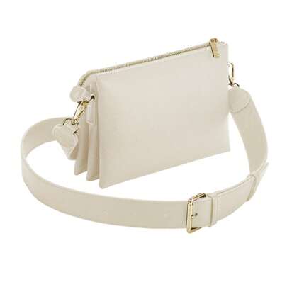 Babybugz Boutique Soft Crossbody Bag (Oyster) - 100% Leather-Look PU