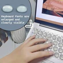 50/100 Pieces DIY Keyboard Keycaps, Nail Type Keyboard Stickers, Transparent Raised Laptop Keyboard Stickers, Nail Art Protection Tool For Women With Long Nails - Multicolor - View 2