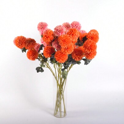 Buquê de flores artificiais, buquês de decoração de flores de margarida de gerbera de seda, arranjos de flores de plástico para casamento, casa, escritório