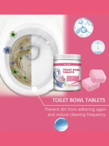 马桶清洁泡腾片家用厕所卫生间除臭去污去污洁厕灵清洁 - 白色 - 查看 7