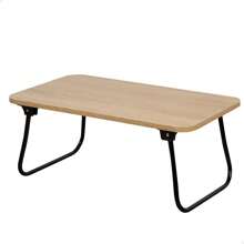 Max Home Mesa plegable pequeña multiusos madera y acero 53x30x22 cm - Multicolor - Ver 1