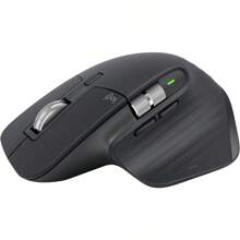 MX Master 3S - Wireless Performance Mouse With Ultra-Fast Scrolling Ergonomic 8K DPI Glass Tracking Silent Clicks USB-C Bluetooth Windows Linux Come - Dark Gray - Graphite1 - View 1