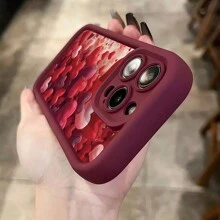 1 szt. Czerwony balonik z grafiką mrożonego etui na telefon, spersonalizowane, kompatybilne z iPhone 16 Pro Max, 15/14 Plus, 13, 12, 11, odpowiednie do serii
