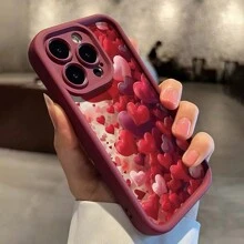 1 szt. Czerwony balonik z grafiką mrożonego etui na telefon, spersonalizowane, kompatybilne z iPhone 16 Pro Max, 15/14 Plus, 13, 12, 11, odpowiednie do serii