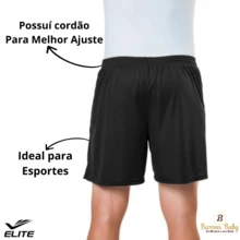 Kit 2 Shorts Men's Shorts Plus Size E-Lite S To XL Size 38 To 48 Football Beach Gym W/ Sports Inner Underwear - màu đen - Xem 3