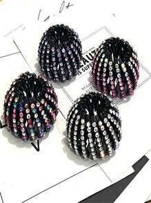Rhinestone Bird/Nest Hair Clip Ponytail Expansion/Accessories - 1 peca aleatório - 查看 4