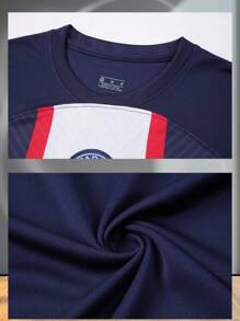 Conjunto de traje de fútbol del equipo Paris, incluye el mismo estilo que el traje de fútbol de Messi N.°10 de París. Personalizable con número, nombre y logotipo del equipo para hombres.