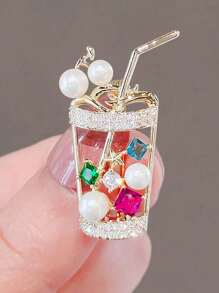 1pc Sweet & Lovely Brooch Suitable For Girls' Versatile Wear - Multicolor - View 4