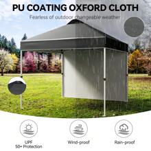 Canopy Tent 10x10, Pop-Up Canopy Tent With 1 Sidewall, Outdoor Shade With Carry Bag, Easy Up Sun Shelter, Portable Instant Camping Beach Canopy Tents - Black - View 4