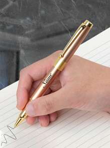 1pc Custom Engraved Text Ballpoint Pens Personalized, Customized Name Ballpoint Pen, Personalized Engraving Pen, Customizable Nice Pens For Writing, Best Bosses Gift, Gifts For Writers, Lawyer Gifts For Men, Gold Pen, Men Office Gifts, Cool Ballpoint Pens, Ornamental, Reusable, Vintage,Smooth Writing Pen,New Job, Office Supplies