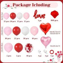 254Pcs Valentine's Day Balloons Arch Kit, Galentines Love Balloon Garland Valentine's Day Decorations For Party Wedding Birthday Proposal - Multicolor - View 7