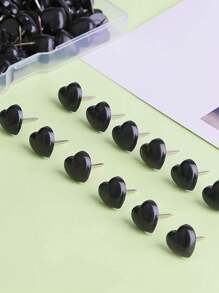 50/100pcs Clear Plastic Push Pins, Daily Casual Supplies Back To School