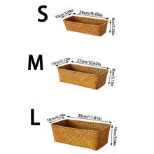 Giỏ đựng đồ bằng rong biển dệt 3 chiếc/2 chiếc/1 chiếc, Giỏ đựng đồ gia dụng, Kệ đựng đồ trang điểm, Giỏ đựng đồ phòng tắm, Bàn đựng đồ gia dụng và ngăn kéo, Thích hợp đựng trái cây, đồ ăn nhẹ và đồ trang trí nhà cửa, Trang trí phòng ngủ, Cho ngày tựu trường - Màu Khaki - Xem 4