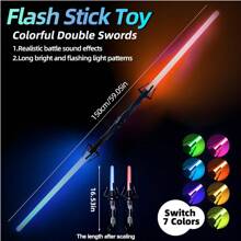 决斗光剑玩具，多种颜色可选，2 个可连接在一起，适合青少年和成人，非常适合角色扮演和礼物（1 个需要 3 节 AAA 电池） - 彩色 - 查看 18