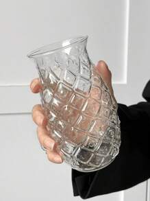 1 pieza Vaso de cóctel de piña helado de diseño creativo y viral en redes sociales, vaso para mezclar altamente atractivo con relieve 3D, para uso en bares y hogares