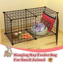 Rabbit Hay Bag Feeder, Red 600D Oxford Cloth Fabric Hay Hanging Feeder Storage For Rabbit Chinchilla Small Animals - Red - View 5