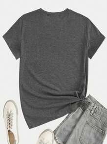 Western Cowboy-skjorta, Rodeo-presentskjorta, Country-T-shirt, Western-tröjor - Mörkgrå - Visa 2