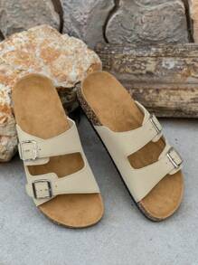 男士时尚双扣休闲防滑凉鞋，适合室内、户外和散步