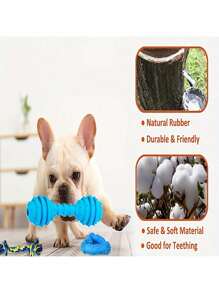 8 Paquetes de Juguetes Masticables para Cachorros - Juguetes de Masticado para Cachorros, Nuevos Juguetes para Cachorros Anillos de Dentición Cuerdas, Paquete de Juguetes de Goma Azul para Perros Pequeños, Pelotas Interactivas Lindas para Perros de Raza Pequeña