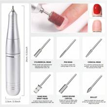 45,000 转/分钟便携式指甲打磨机，专业可充电电动指甲打磨机，适用于亚克力指甲、美甲/修脚、抛光、去除老茧 - 沙龙或家用均可使用，指甲打磨套装，新年、情人节送给女性的完美礼物