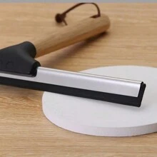 新款木柄玻璃刮刀 家用窗户清洁 浴室镜子刮刀 清洁工具 硅胶玻璃刮刀 - 黑色 - 查看 6