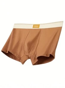 3 Pcs Assorted Men's Ice Silk Boxer Briefs - Comfortable Mid-Rise, Loose Fit, Mixed Colors, Stretchy Waistband, Polyester & Spandex Blend, Suitable For Casual Wear