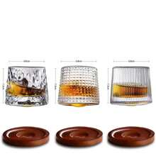 Glass Glass Revolving Glass Household Glass Water Glass Glass Wine Glass Bar Beer Glass Gyro Whiskey Glass Revolving Glass