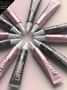 BLACKWINGS 1 par de solución para rizado de pestañas, 1 pieza de 6g de pegamento para rizado de pestañas, rizador de pestañas de silicona, vara para levantamiento de pestañas, herramientas de belleza y maquillaje, almohadillas reutilizables para levantamiento de pestañas