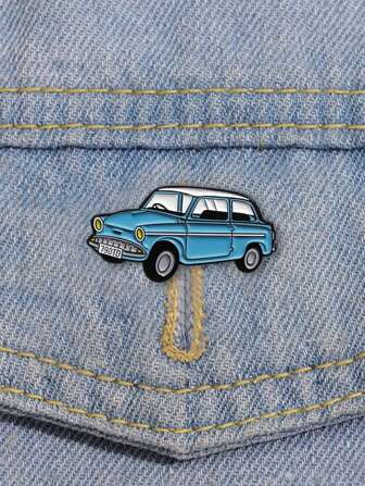 Ceramic Glazed Nails, Simple Blue Car Shaped Badges, Clothing Backpack Accessories, Metal Brooches, Luggage And Fashion Accessories, Clothing Accessories, Alloy Material Brooches ﻿ Pin For Clothes Bag Charm School Office Accessories Shirts Jacket Jewelry Christmas Halloween Autumn-Winter Accessories,Suitable For Teens, Youth,Men,Casual, Outdoor, Athletic, Vacation, Graduation Gifts, Birthday, Daily Wear Clothes Pin Funny Cute Teacher Gifts Costume Accessories Bag Charms