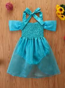 Newborn Baby Rompers - Blue - View 2