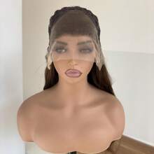 Daily Wear Soft Party Light Brown Heat Resistant Synthetic Hair 13X4 Inch Large Area Lace Front Wigs Long Wavy - Light Brown - View 5