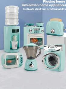 Desktop Toy Toaster Oven Big Set, Pretend Play Toy Set, Fun Stress Relief Toy Set, Mini Kitchen Realistic Toaster Oven Toy With Manual Function Timer Rotating Ejection Desktop Fun Toy, Realistic Mini Water Dispenser Set With Water, Light And Sound Effects, Cup, Birthday Gift (No Battery Included)