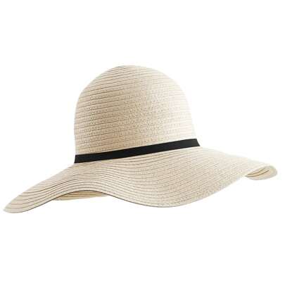 Beechfield Womens/Ladies Marbella Wide Brim Sun Hat (Natural) - 100% Paper Straw