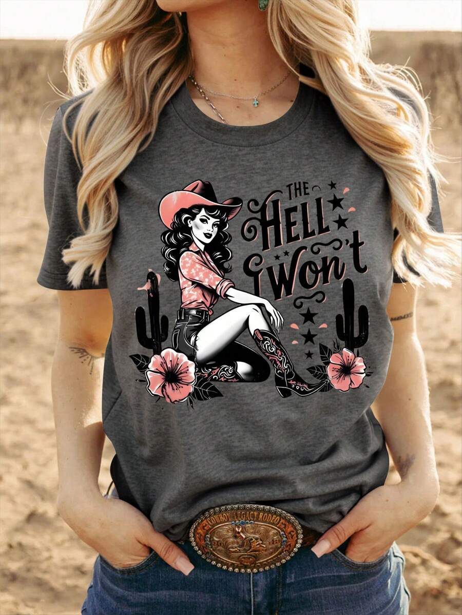 复古西部衬衫 I Wont 衬衫、Howdy Cowgirl、女士衬衫、西部女孩衬衫、乡村女孩衬衫、西部牛仔衬衫