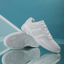 White Cheer Shoes Girls Cheerleading Shoes Women Jumping Tumbling Exercise Aerobic Fitness Dance Training Sneakers