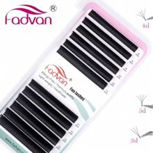 FADVAN Fadvan Easy Fanning Eyelash 0.05/0.07/0.10 C/D 9-17mm 15-20mm Mix Extensions Blooming Eyelashes Flare Eyelashes Russian Volume Auto Fan Eyelashes Natural Cilia Silk Lashes ,Natural, Lash Tech Supplies