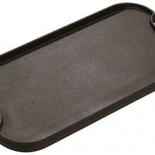 Parrilla/plancha reversible de hierro fundido LPGI3, 20 pulgadas x 10,44 pulgadas, color negro - Negro - Ver 3