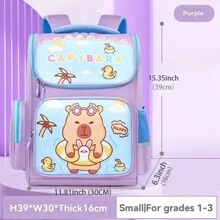 New Cute Student Backpack For Boys And Girls, Lightweight, Large Capacity, Casual Backpack For Teenagers, Multiple Colors - Capibara Backpack - View 11